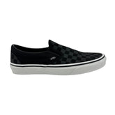 VANS Classic Slip On Checkerboard Black Womens Athletic Sneaker