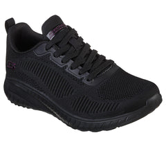 Women's Wide Fit Skechers 117209 Bobs Squad Chaos Face Off Vegan Trainers