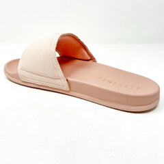 STNDRD Standard Los Angeles Monaco Suede Pink Womens Slides Sandals