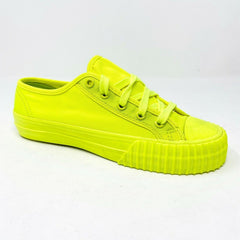 PF Flyer Center Lo Reiss Neon Yellow Womens Retro Casual Sneakers PM13OL1I