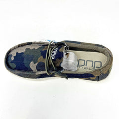 Hey Dude Wendy Camo Kids Slip On Comfort Shoes