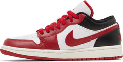 Nike Womens Air Jordan 1 Low Sneakers - 'White Gym Red'