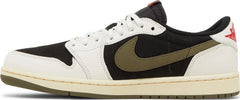 Nike Womens Travis Scott x Air Jordan 1 Retro Low OG Sneakers - 'Olive'