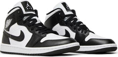 Womens Air Jordan 1 Mid Sneakers - 'Panda'