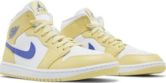 Nike Womens Air Jordan 1 Mid Sneakers - 'Lemon Wash'