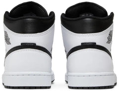 Nike Mens Air Jordan 1 Mid 'White Black'