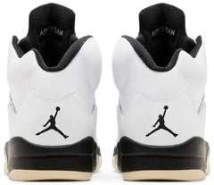 Nike Mens Air Jordan 5 Retro Sneakers - 'White Black'