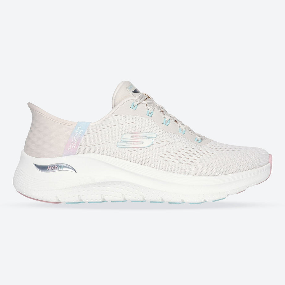 Women's Wide Fit Skechers 150066 Slip-ins Arch Fit 2.0 Easy Chic Trainers