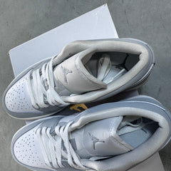 DISPLAY - Nike Womens Air Jordan 1 Low Sneakers - 'White Wolf Grey'