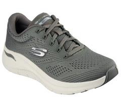 Women's Wide Fit Skechers 150051 Arch Fit 2.0 Big League Trainers - Olive