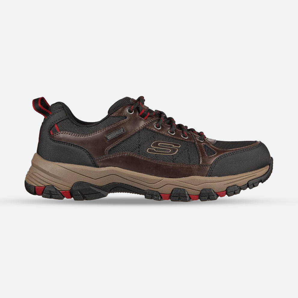 Men's Relaxed Fit Skechers Selmen Cormack - 204427 Hiking Trainers - Chocolate/Black