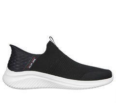 Men's Wide Fit Skechers 232450W Slip-ins Ultra Flex 3.0 - Smooth Step Trainers - Black