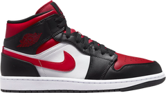 Nike Mens Air Jordan 1 Mid Sneakers - 'Bred Toe'