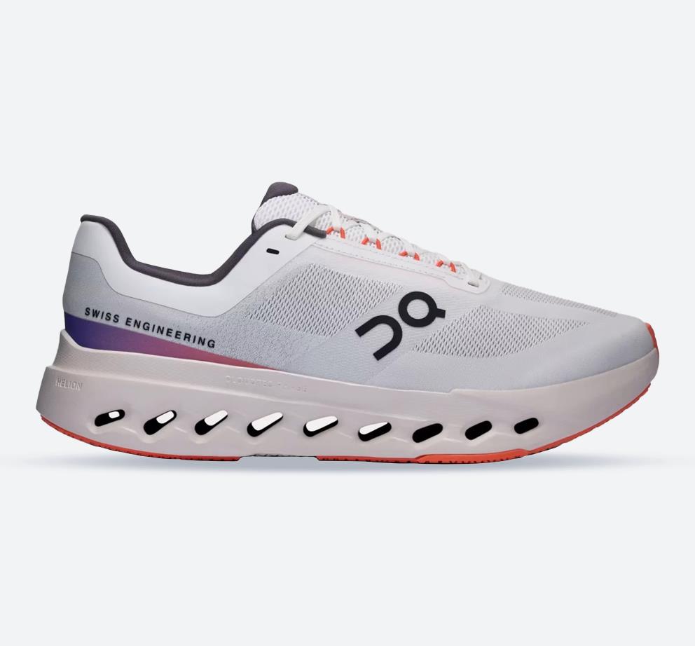 Men's Wide Fit On Cloudsurfer Next Wide Training Shoes - White/Flame
