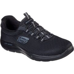 Men's Wide Fit Skechers 52811 Summits Slip On Sports Trainers - Black