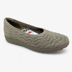 Skechers Arch Fit Cleo Wedge Carefree Breeze Taupe Womens Casual Slip-On