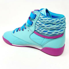 Reebok Freestyle Hi Classic Blue Bomb Ultraberry Kids Girls Sneakers M46776