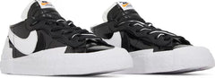 Nike Mens Sacai x Blazer Low Sneakers - 'Black Patent'