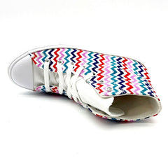 Converse CTAS Hi White University Red Zig Zag Kids Girls Casual Shoes 667192F