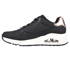 Women's Wide Fit Skechers Uno 155196W Shimmer Away Trainers