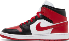 Nike Womens Air Jordan 1 Mid Sneakers - 'Alternate Bred Toe'
