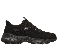 Women's Wide Fit Skechers 150543W Slip-ins D'Lites Classic Remix Trainers
