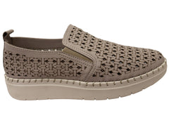 Orizonte Huntlee Womens European Leather Comfortable Slip On Shoes