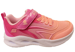 Skechers Kids Girls S Lights Sola Glow Colour Breeze Comfortable Shoes