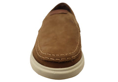 Pegada Reuben Mens Leather Comfort Casual Slip On Shoes Made In Brazil