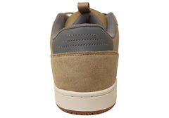 DC Shoes Mens Comfortable DC Astrix Leather Lace Up Shoes Tan Grey