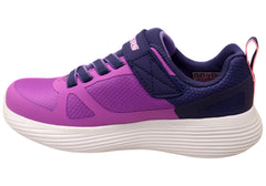 Skechers Kids Girls Go Run 400 V2 Trace Track Shoes Purple Blue