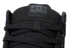 DC Shoes Mens Comfortable Leather Pure Lace Up Shoes Black Black Black