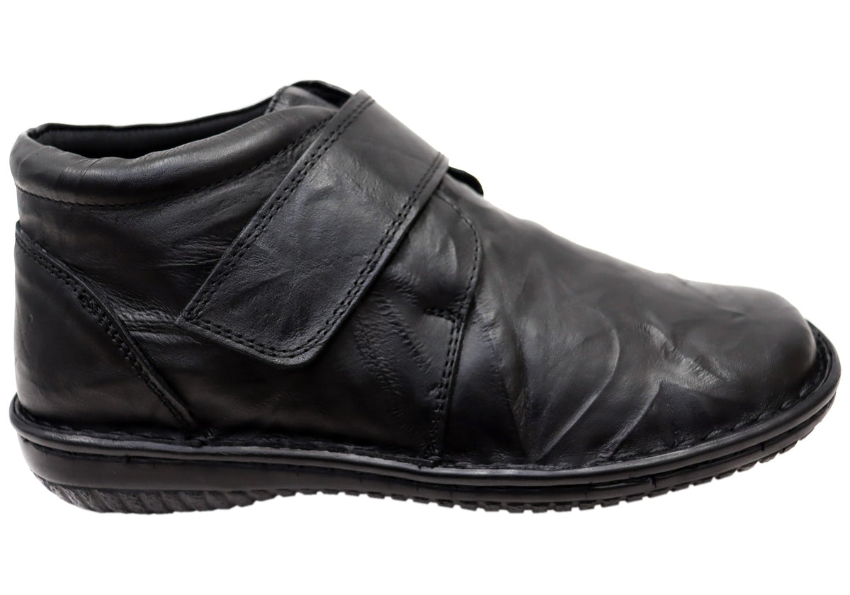 Cabello Comfort 5240-27 Womens Wide Fit Comfortable Leather Boots
