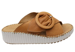 Orizonte Noblenest Womens Comfortable European Leather Slides Sandals