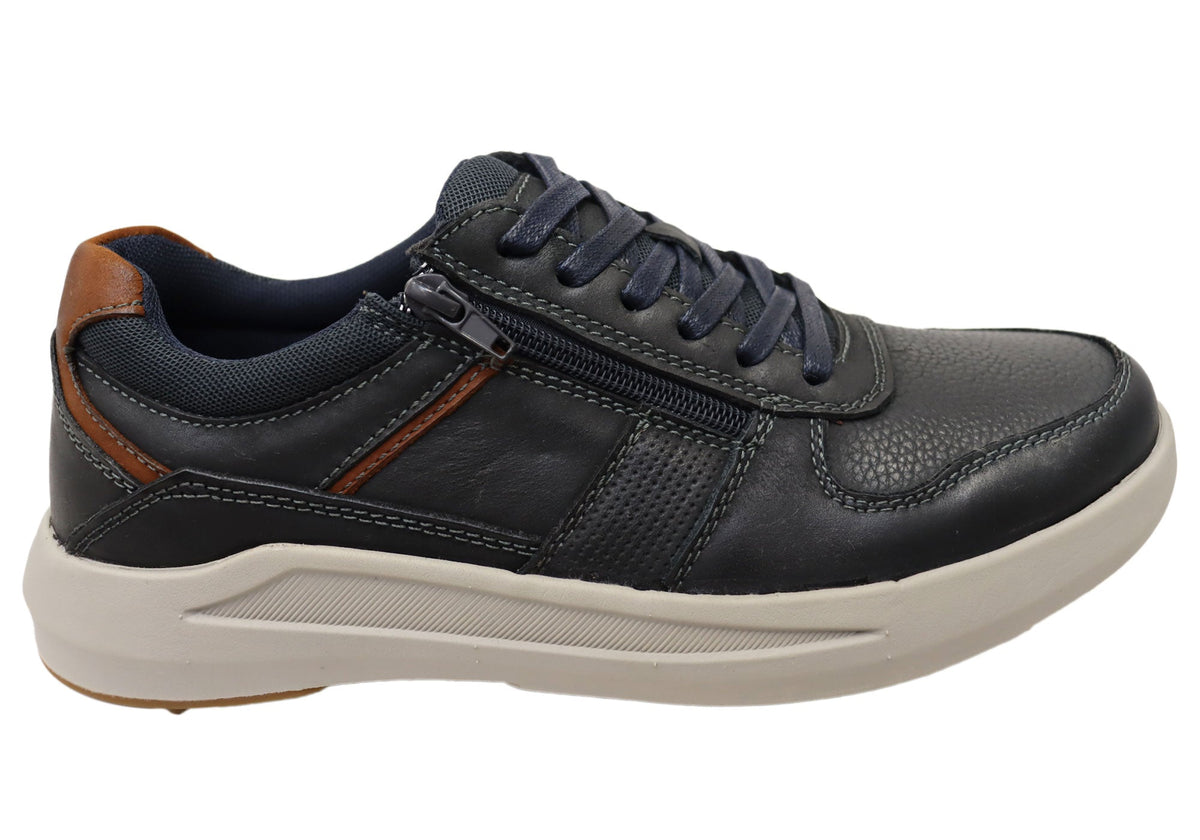 Explorer Mark Mens Comfortable Leather Lace Up Casual Shoes