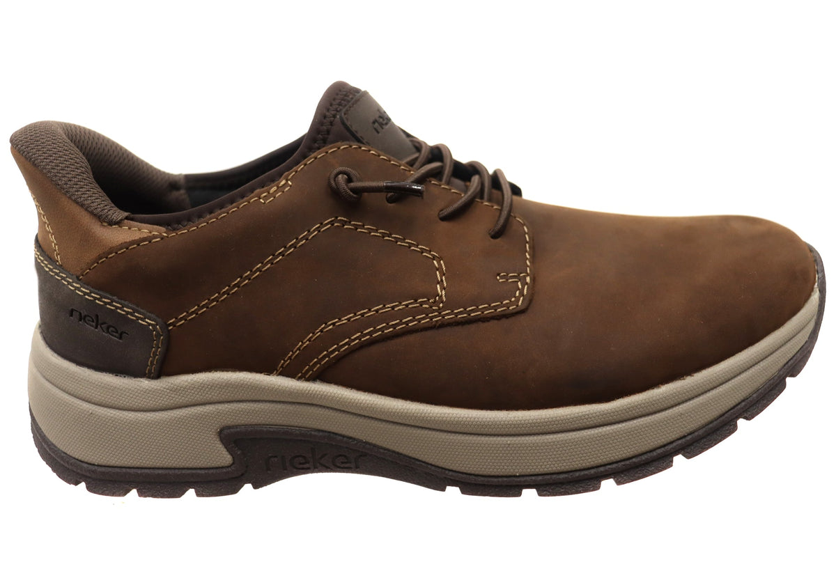 Rieker Mens 11050 Comfortable Leather Extra Wide Fit Slip On Shoes