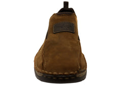 Rieker Mens 05363-26 Comfortable Leather Extra Wide Fit Slip On Shoes