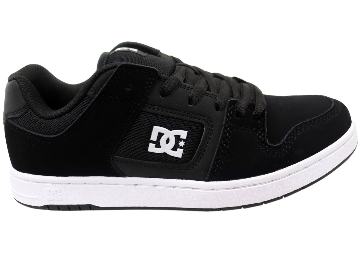 DC Shoes Mens Manteca 4 Comfortable Leather Lace Up Shoes Black White