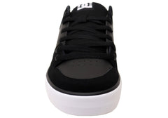 DC Shoes Mens Pure Comfortable Leather Shoes Black Black White