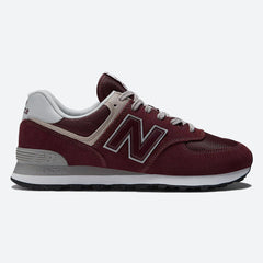 Men's Wide Fit New Balance ML574EVM Walking/Running Trainers - Exclusive - Burgundy/White ENCAP