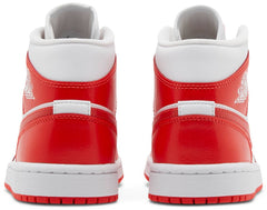 Nike Womens Air Jordan 1 Mid Sneakers - 'Habanero Red'