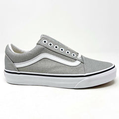 Vans Old Skool Silver True White Womens Classic Casual Sneakers