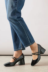 Women's Wide Fit Good For The Sole Dawn Faux Double Mary Jane Court Shoes