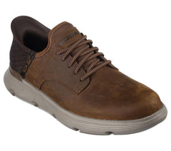 Men's Wide Fit Skechers 205046W Slip-ins Garza Gervin Trainers - Brown