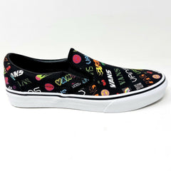 Vans Classic Slip On (Disruptive) Black True White Womens Casual Shoes