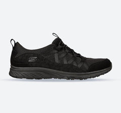 Women's Wide Fit Skechers 104281 Gratis Sport Live Golden Trainers - Black
