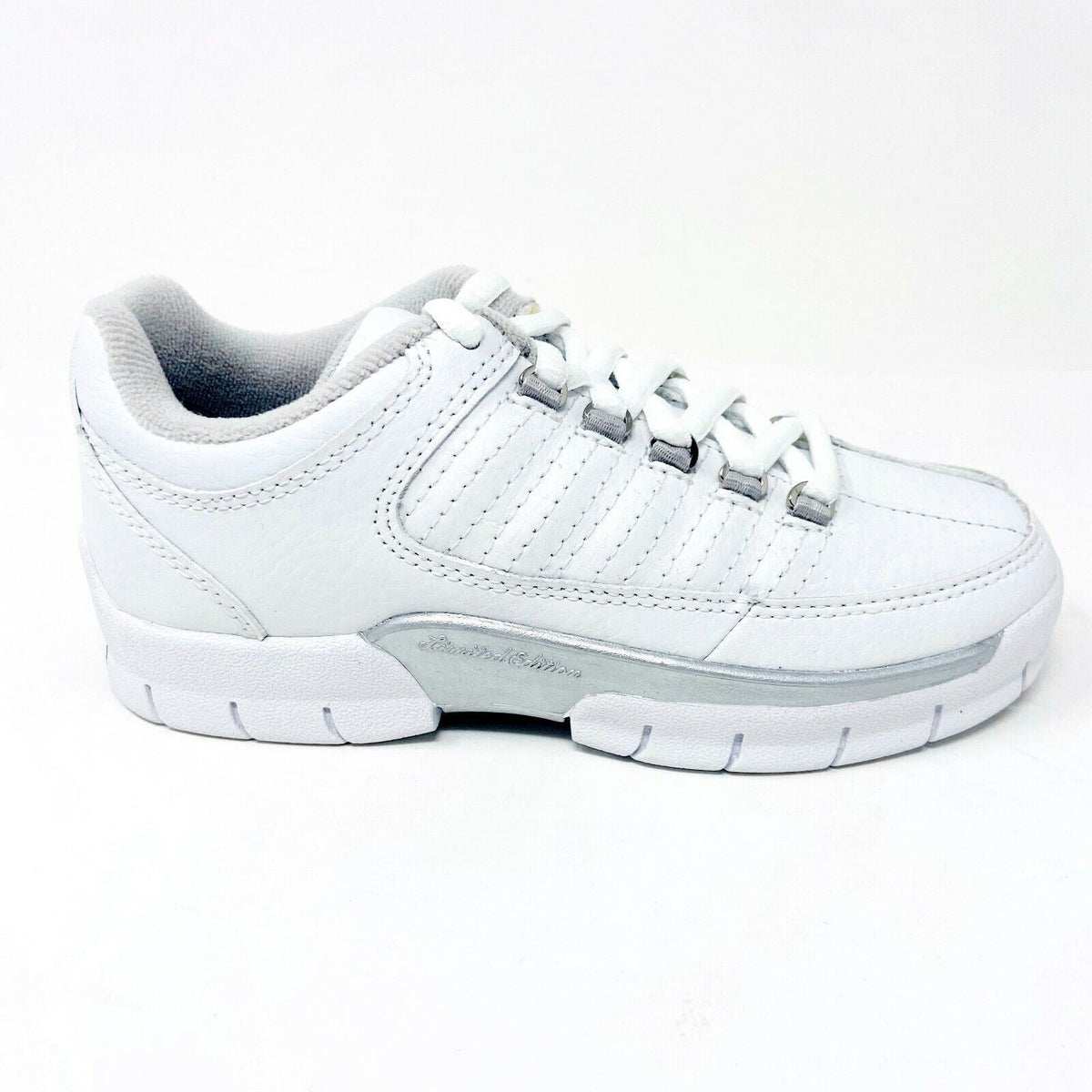 K-Swiss Florham White Platinum Juniors Kids Casual Shoes Sneakers 61852147