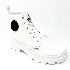 Palladium Pallabase Twill Star White Womens Platform Boots 96907 116