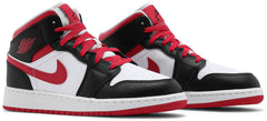 Nike Grade School Womens Air Jordan 1 Mid Sneakers - 'White Very Berry'